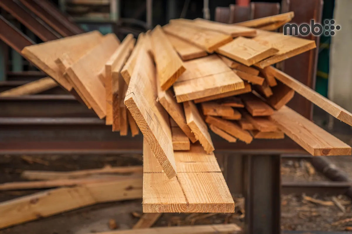Stacked plywood sheets ready for furniture work