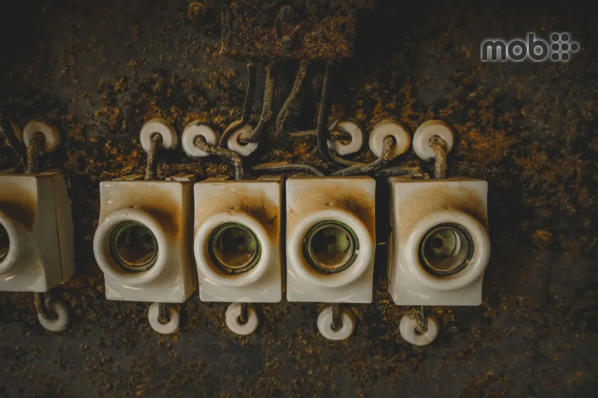 Modular electrical switches and sockets installed on a home wall
