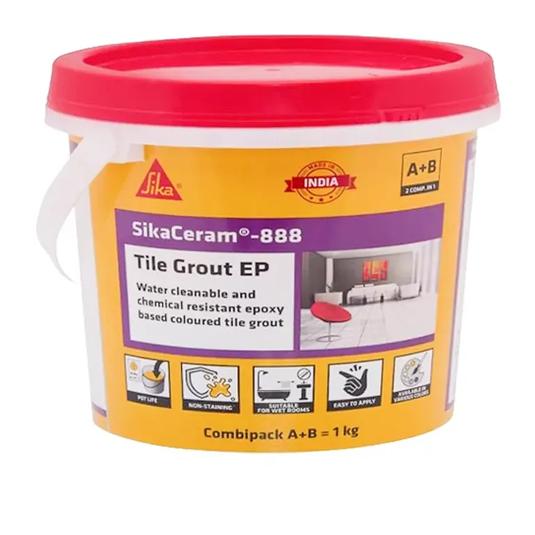 Sika Epoxy Tile Grout Sikaceram-888 Tile Grout EP White 1kg (Pack of 2)