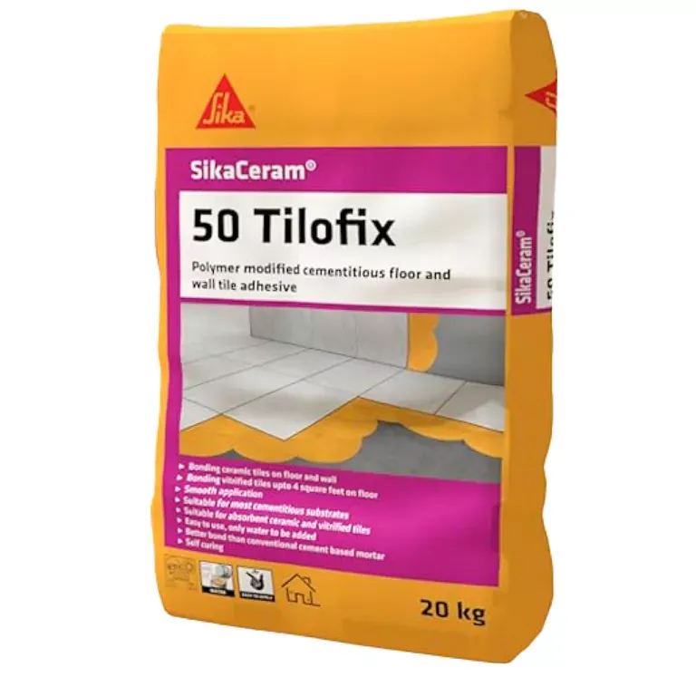 Sika Cementitious Tile Adhesive Sikaceram 50 Tilofix Grey 20kg (Pack of 1)