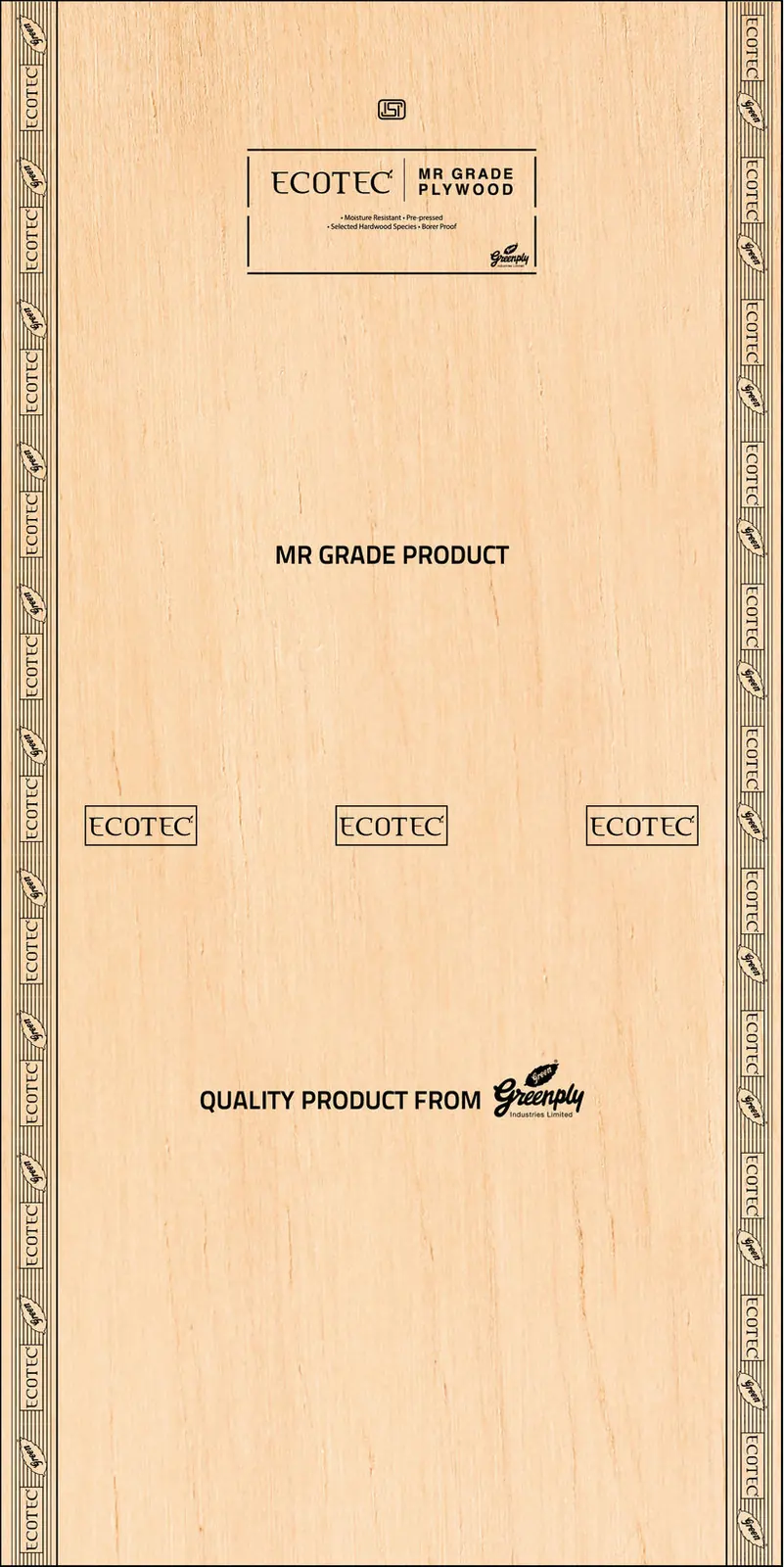 GreenPly EcoTec MR Plywood Thickness : 6mm Size : 8x4 Feet 5 Year Warranty