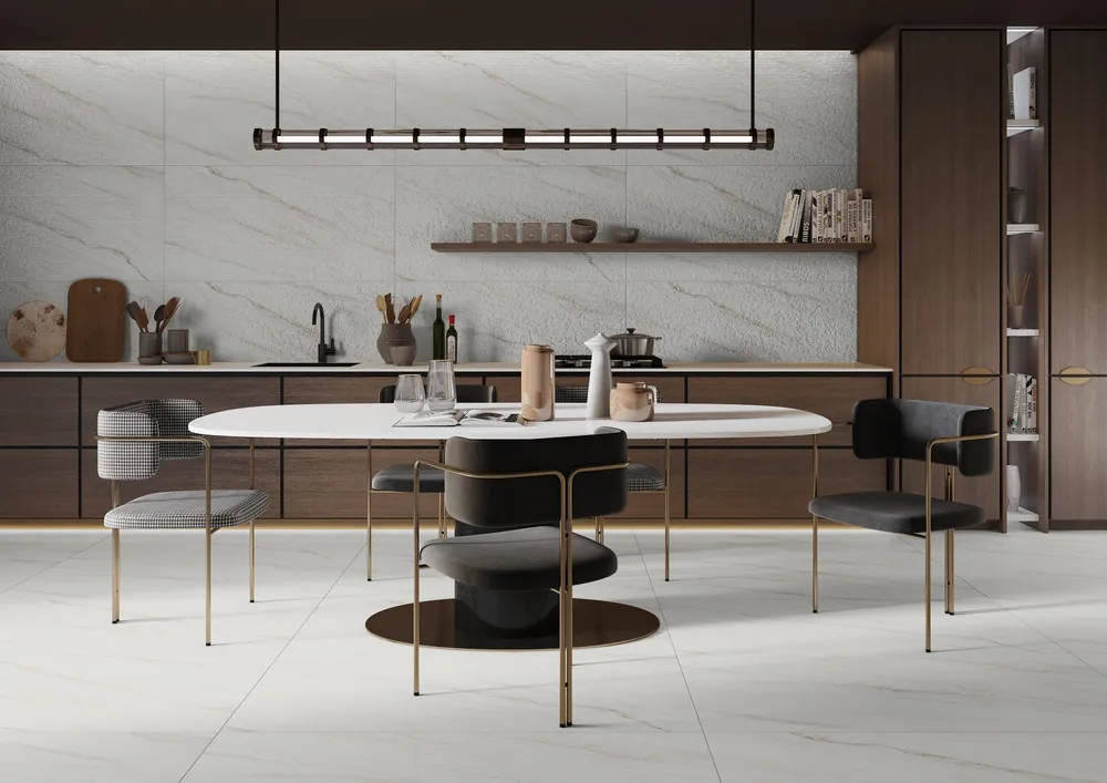 Morbi Tiles (Sparten) Sparten Calacatta Mont Blanc 600 x 1200 mm (2x4 Feet) Velvet Matt Finish 9 mm Thickness, (2 Tiles/Box and 15.5 Sqft/Box) - image 5