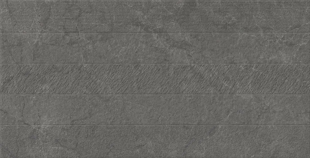 Morbi Tiles (Sparten) Sparten Storm Nero Punch 600 x 1200 mm (2x4 Feet) Matt Finish 9 mm Thickness, (2 Tiles/Box and 15.5 Sqft/Box)