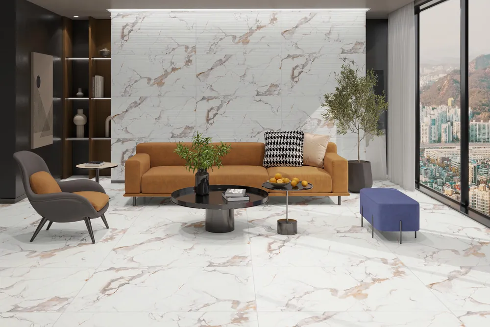 Morbi Tiles (Sparten) Sparten Brilliant Carrara 600 x 1200 mm (2x4 Feet) Matt Finish 9 mm Thickness, (2 Tiles/Box and 15.5 Sqft/Box) - image 5