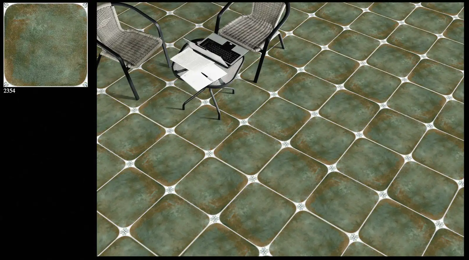 Morbi Tiles (Proven) Outdoor Floor Tile 2354 400 x 400 mm (16x16 Inch) Textured Finish 12 mm Thickness, (5 Tiles/Box and 8.88 Sqft/Box) - image 2