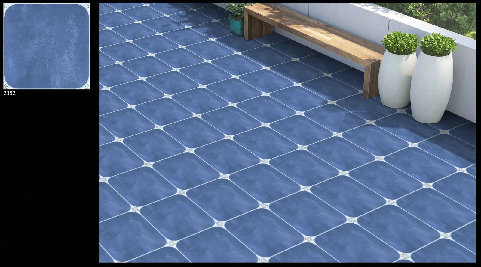 Morbi Tiles (Proven) Outdoor Floor Tile 2352 400 x 400 mm (16x16 Inch) Textured Finish 12 mm Thickness, (5 Tiles/Box and 8.88 Sqft/Box) - image 2