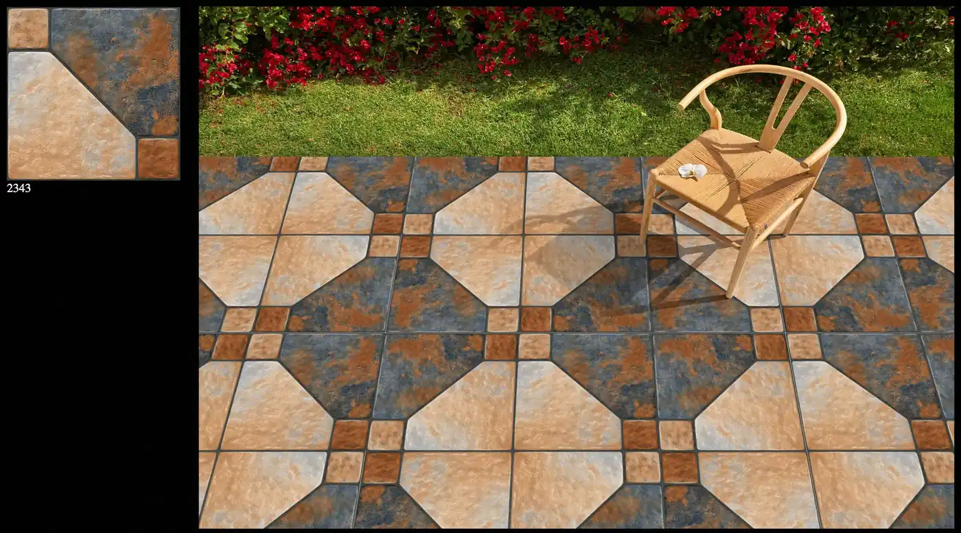 Morbi Tiles (Proven) Outdoor Floor Tile 2343 400 x 400 mm (16x16 Inch) Textured Finish 12 mm Thickness, (5 Tiles/Box and 8.88 Sqft/Box) - image 2