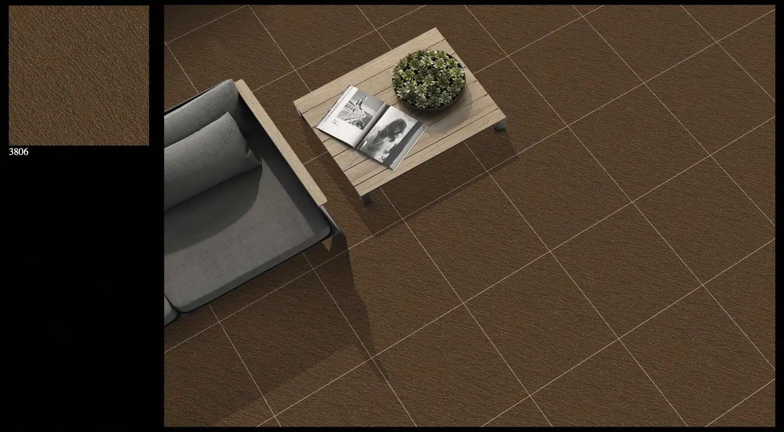 Morbi Tiles (Proven) Outdoor Floor Tile 3806 400 x 400 mm (16x16 Inch) Textured Finish 12 mm Thickness, (5 Tiles/Box and 8.88 Sqft/Box) - image 2