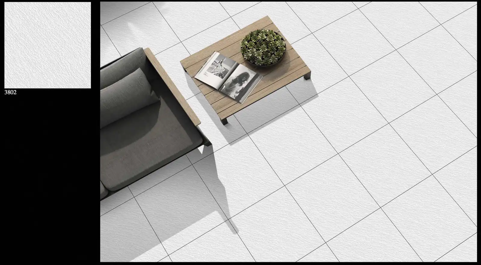 Morbi Tiles (Proven) Outdoor Floor Tile 3802 400 x 400 mm (16x16 Inch) Textured Finish 12 mm Thickness, (5 Tiles/Box and 8.88 Sqft/Box) - image 2