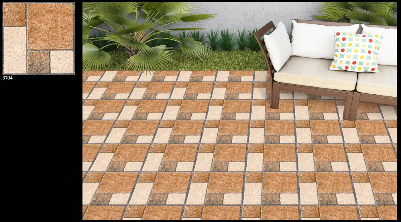Morbi Tiles (Proven) Outdoor Floor Tile 3704 400 x 400 mm (16x16 Inch) Textured Finish 12 mm Thickness, (5 Tiles/Box and 8.88 Sqft/Box) - image 2