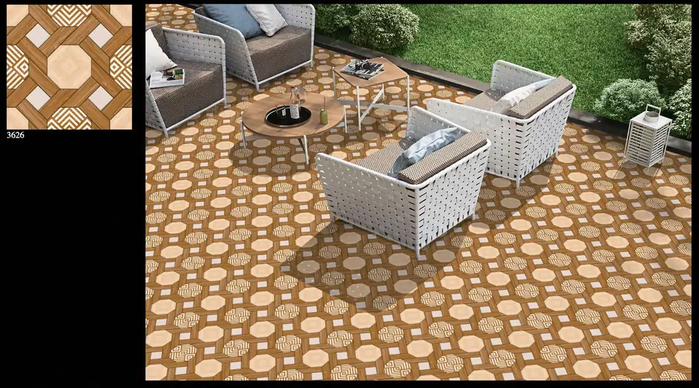 Morbi Tiles (Proven) Outdoor Floor Tile 3626 400 x 400 mm (16x16 Inch) Textured Finish 12 mm Thickness, (5 Tiles/Box and 8.88 Sqft/Box) - image 2