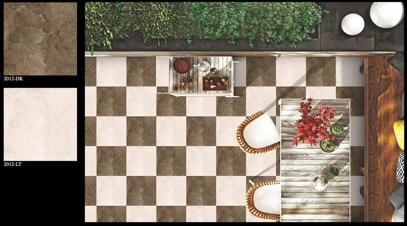 Morbi Tiles (Proven) Outdoor Floor Tile 2012-LT 400 x 400 mm (16x16 Inch) Textured Finish 12 mm Thickness, (5 Tiles/Box and 8.88 Sqft/Box) - image 2