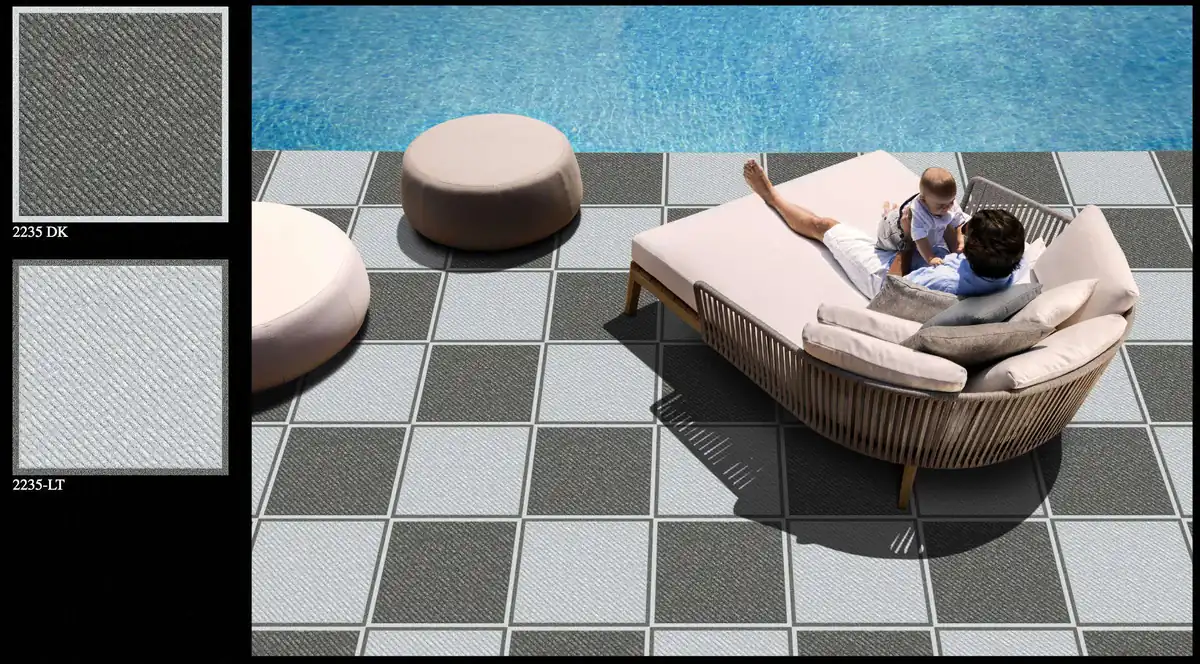 Morbi Tiles (Proven) Outdoor Floor Tile 2235-DK 400 x 400 mm (16x16 Inch) Textured Finish 12 mm Thickness, (5 Tiles/Box and 8.88 Sqft/Box) - image 2