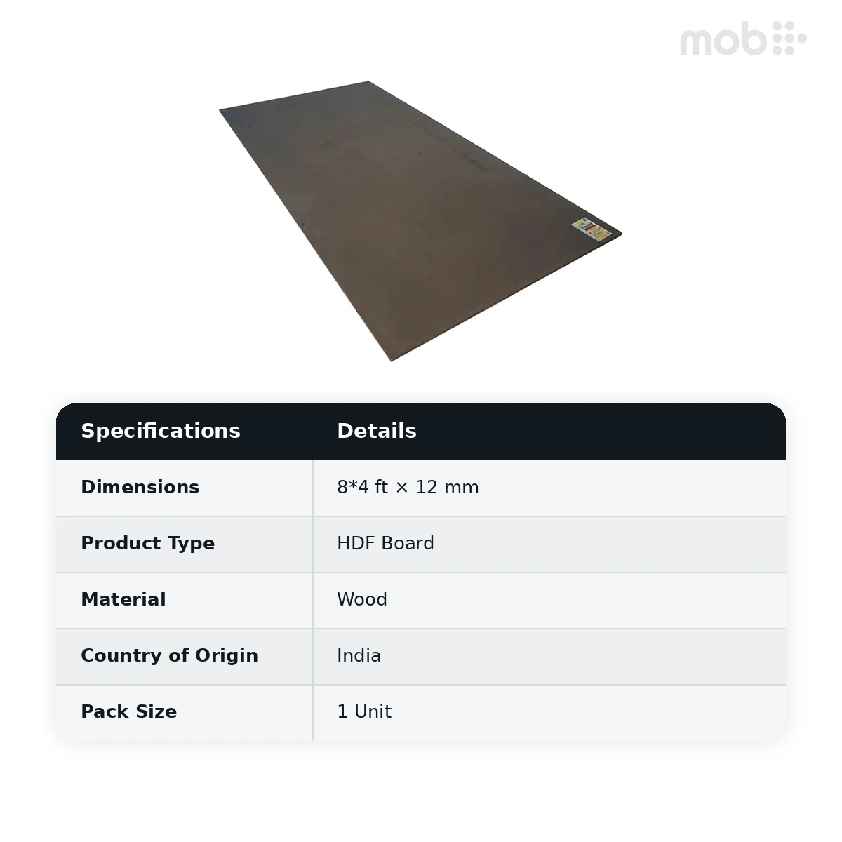 ActionTesa Plain Boilo Board 8'x4' Sheet 12mm - image 2