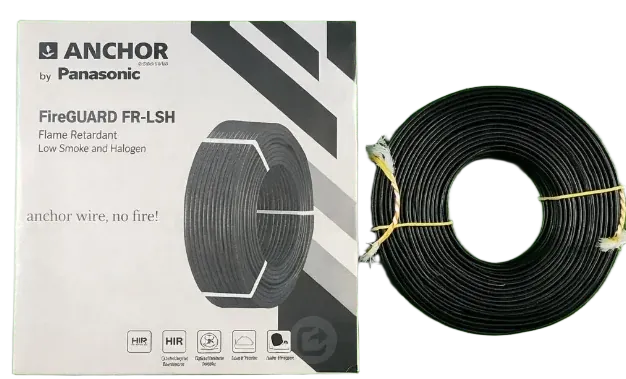ANCHOR Fire Guard FR-LSH 
180 Meters 1 Sqmm Black 
color coil 