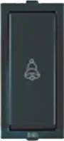 Anchor by Panasonic Roma 10A Bell Push Modular Switch, Black, Code: 21044MB