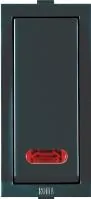 ANCHOR Roma Black, 20A, 1 Way Switch With Neon 21077MB