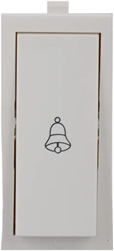 Anchor by Panasonic Roma 10A Bell Push Modular Switch with Neon Indicator, White, Code: 21044