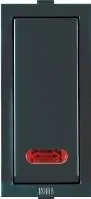 Anchor by Panasonic Roma 20A 1-Way Modular Switch with Neon Indicator, Black, Code: 21077MB