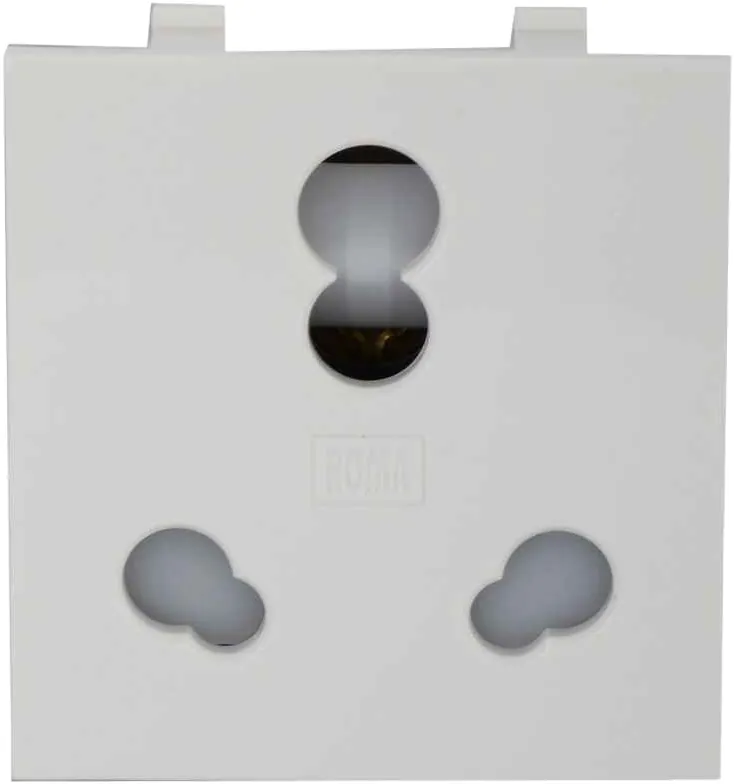 Anchor by Panasonic Roma 10A/20A Twin Modular Socket (Heavy-Duty), White, Code: 30828