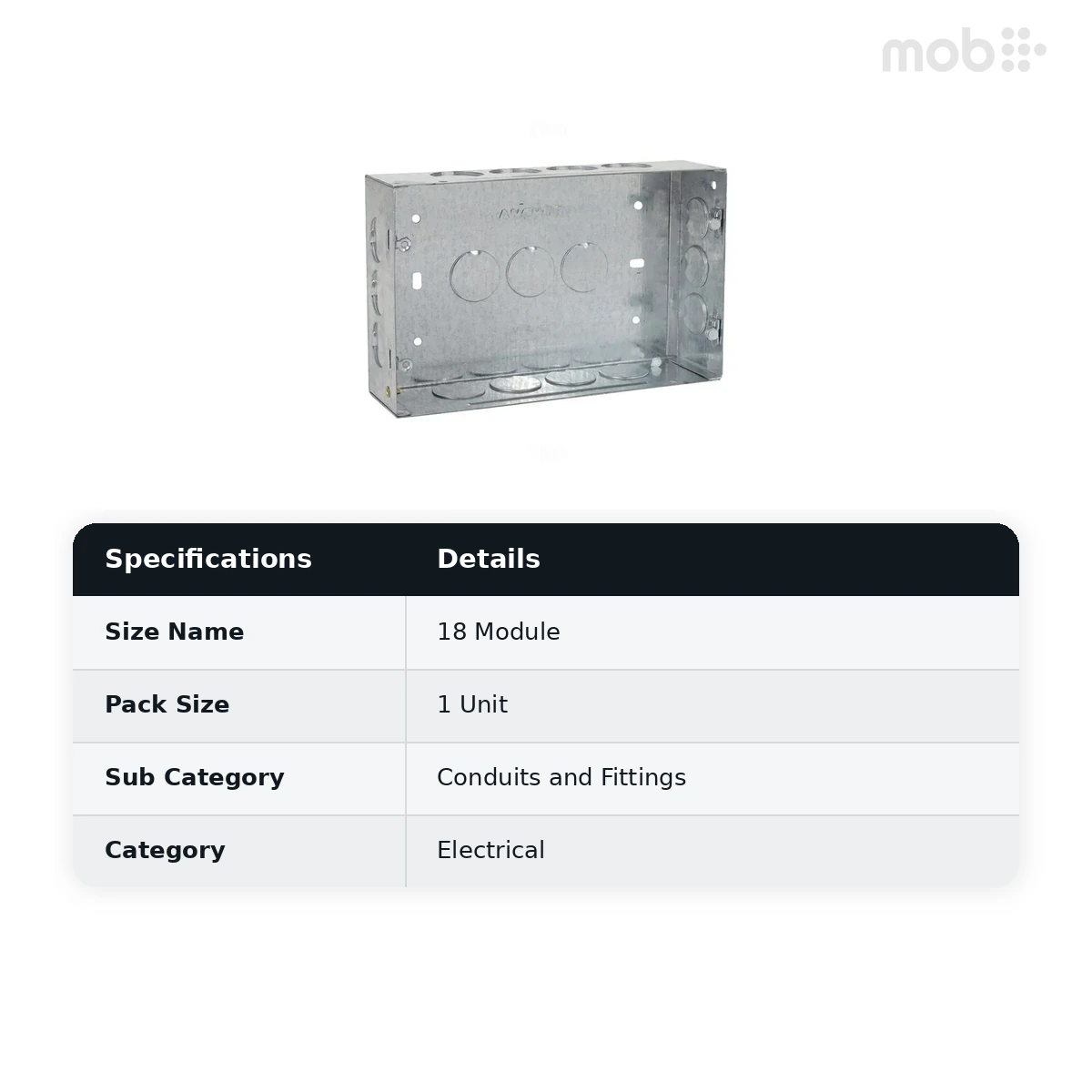 ANCHOR 18M Concelaed GI Sheet metal box - image 3