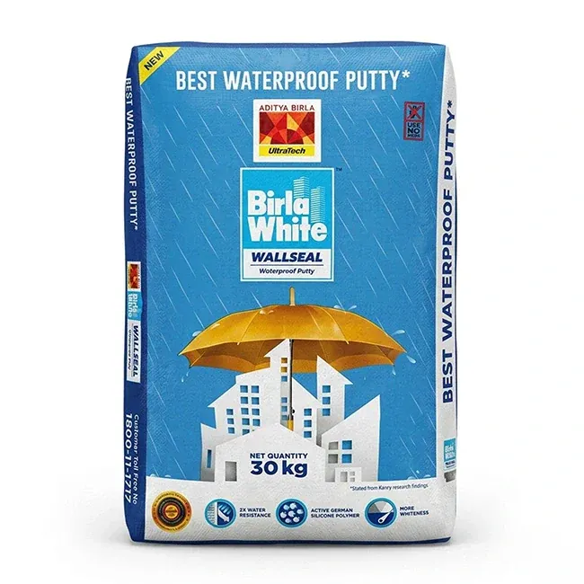 Birla White WallSeal Waterproof Putty, 30 Kg Bag