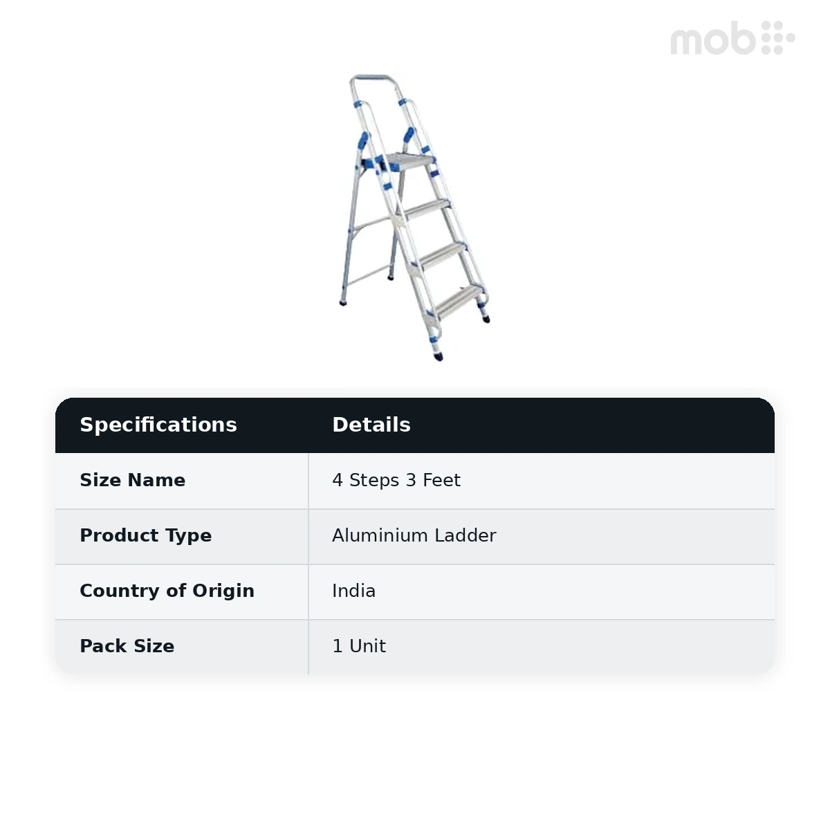 Allset Aluminium Baby Ladder 4 Steps 3 Feet - image 2