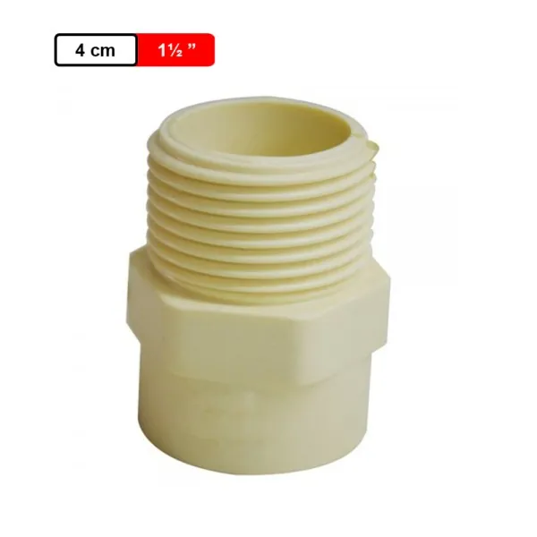 Ashirvad CPVC Fitting ½ Inch (1.5 Cm) Male Adapter Plastic Threaded - MAPT 70000516