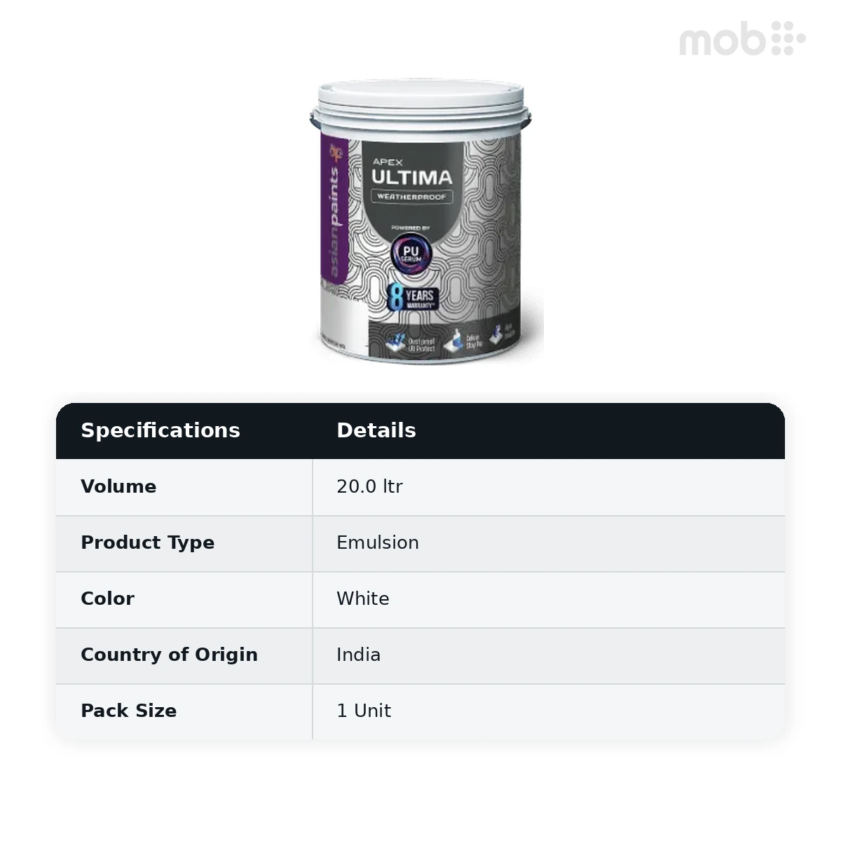 Asian Paints Apex Ultima Base White 20 Liters - image 4