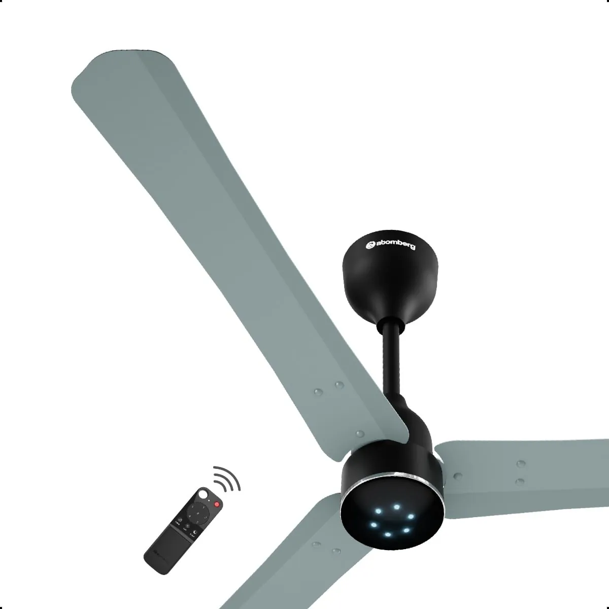 Atomberg Ceiling Sleek Fan Renesa Halo smart Fan with Remote 1200mm colour: Misty Teal & Black 