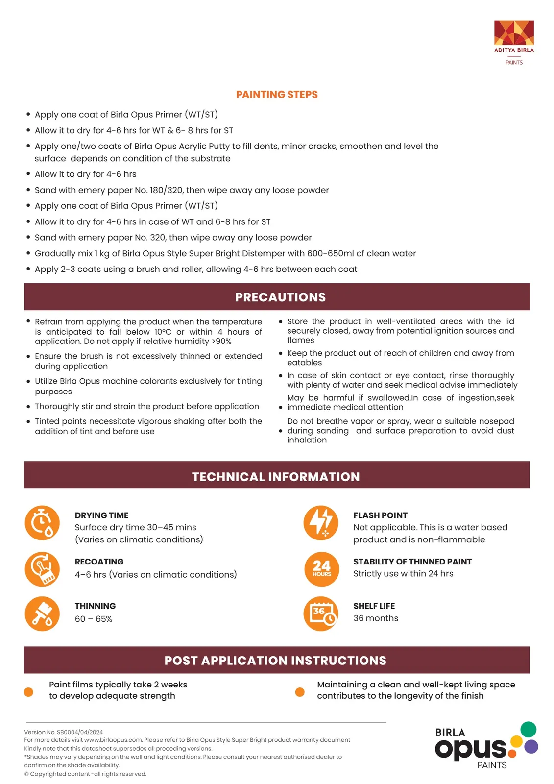 Birla Opus interior Economy Style Super Bright Distemper White (9900) 10 Kg - image 3