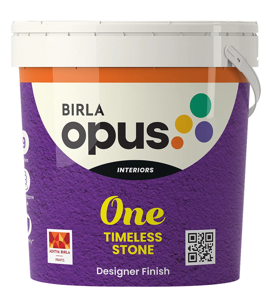 Birla Opus One Timeless Stone Lime-Based Decorative Plaster Tintable White Base 1 kg