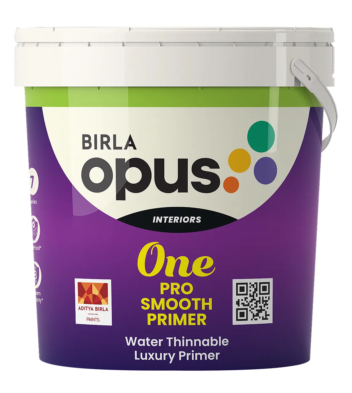 Birla Opus One Pro Smooth Water-Thinnable Wall Primer White 1 L