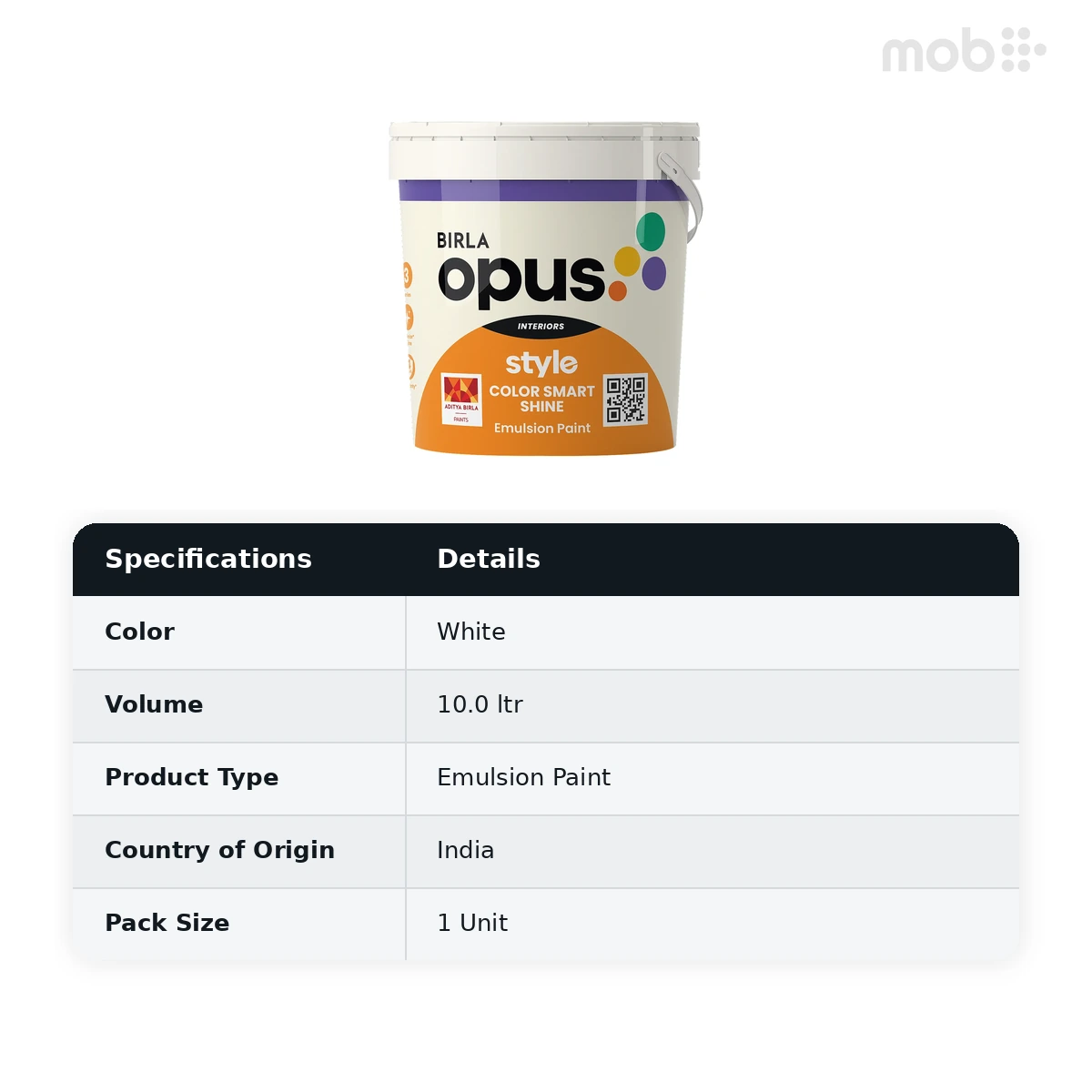 Birla Opus interior Economy Style color smart shine White (9900) 10 Liters - image 4