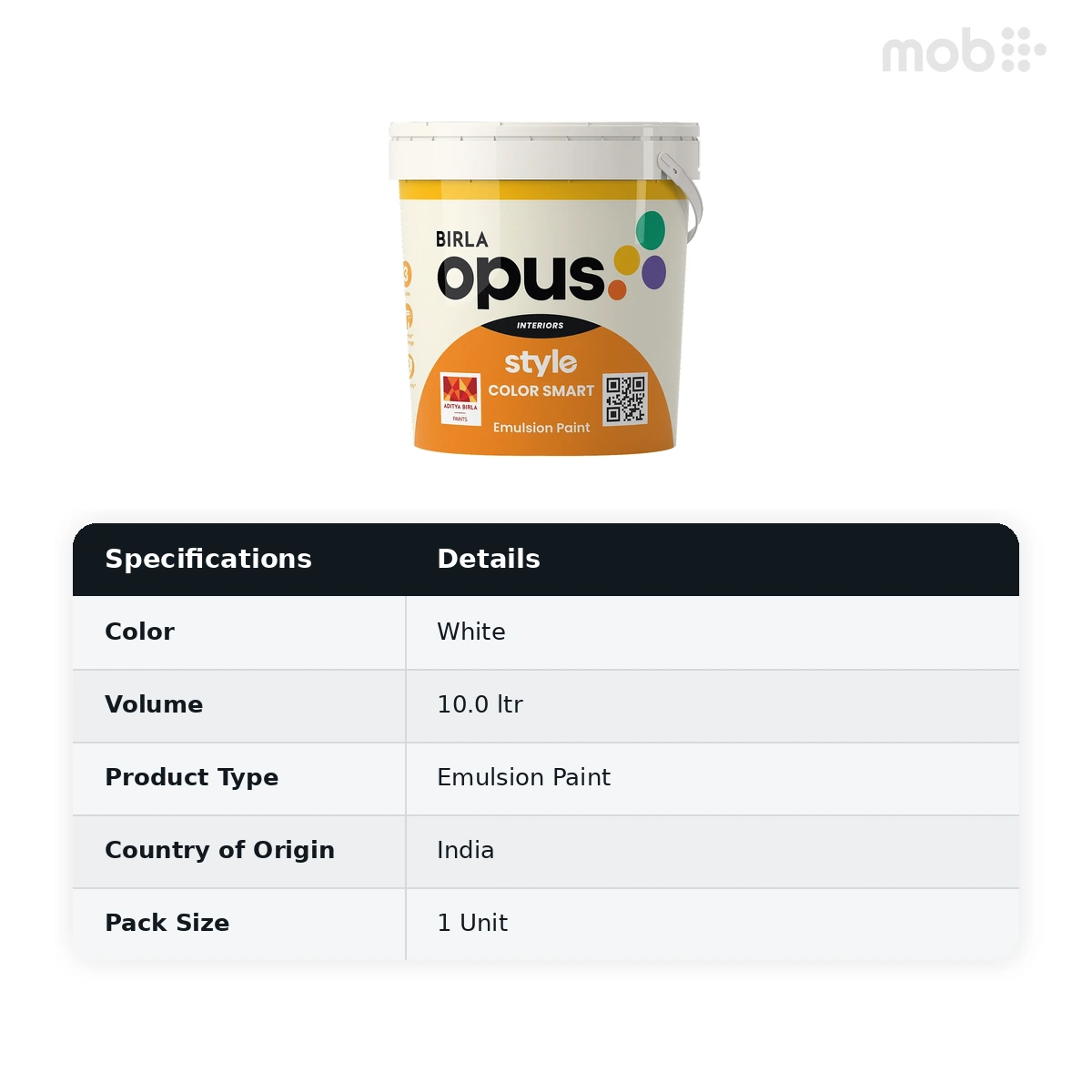 Birla Opus interior Economy Style color smart White (9900) 10 Liters - image 4