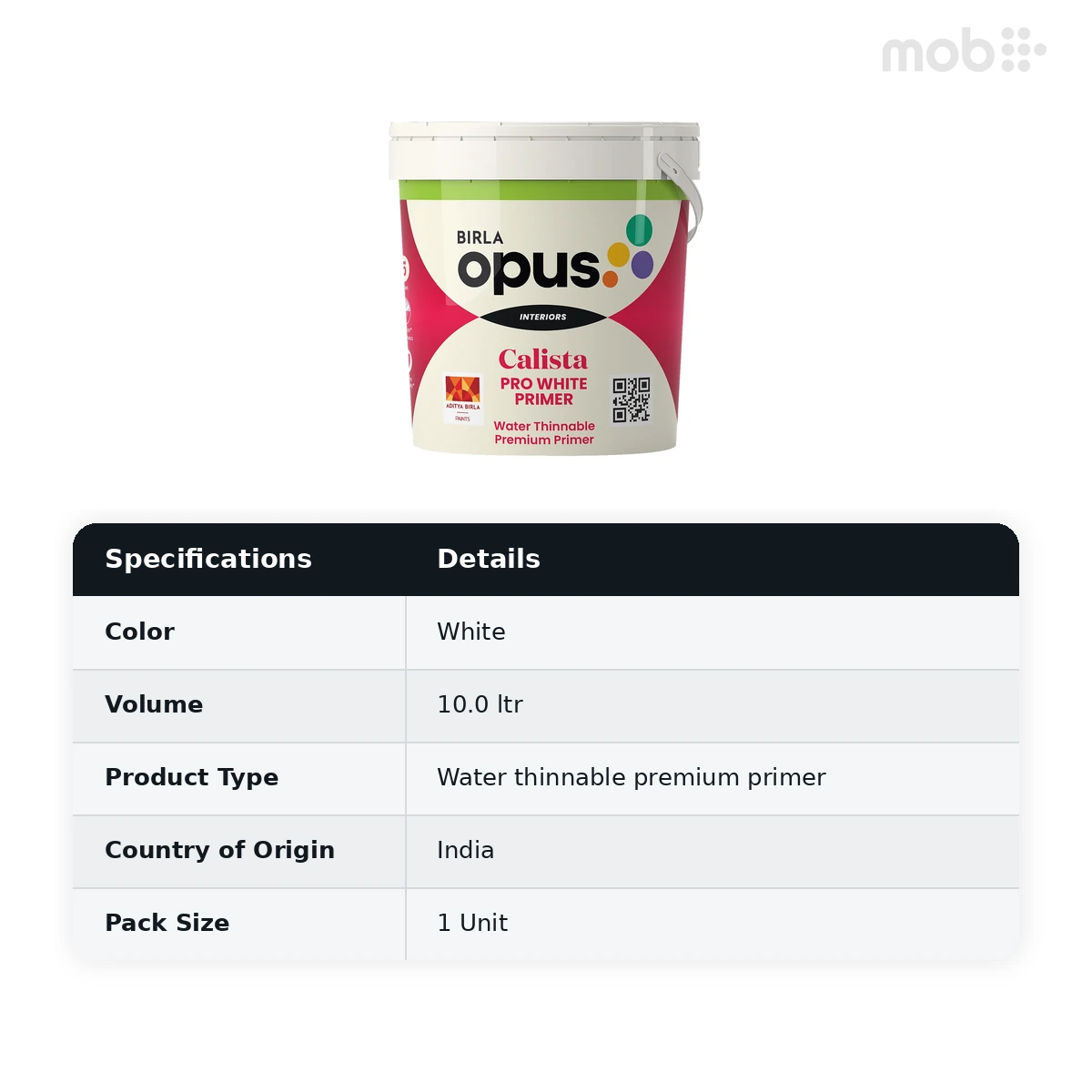 Birla Opus Interior Premium Calista Pro White Primer White (9900) 10L - image 4