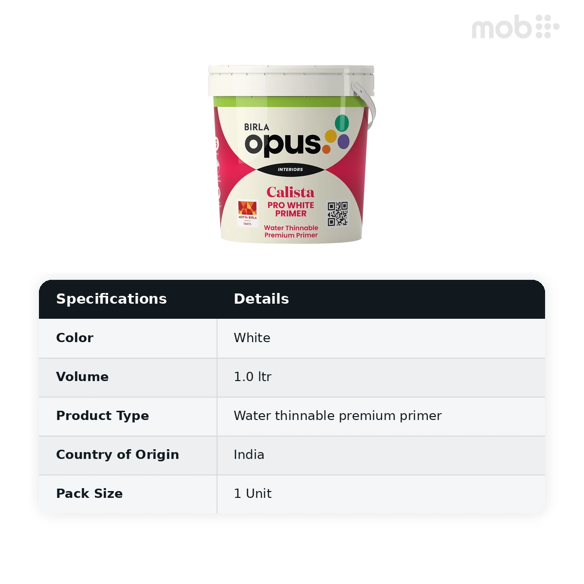 Birla Opus Interior Premium Calista Pro White Primer White (9900) 1L - image 4