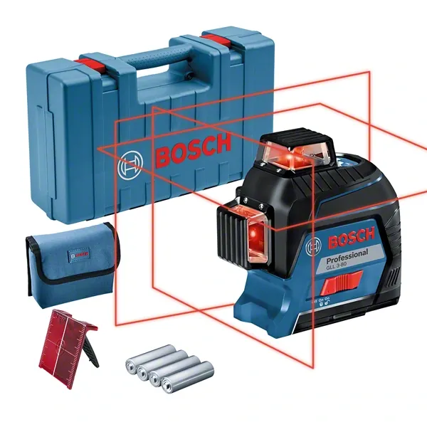 Bosch Professional GLL 3-80 Line Laser Level, Red beam, 0601063S00