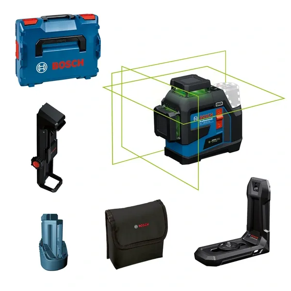 Bosch Professional GLL 100-33 CG Line Laser Level, Green beam, 06010654K0
