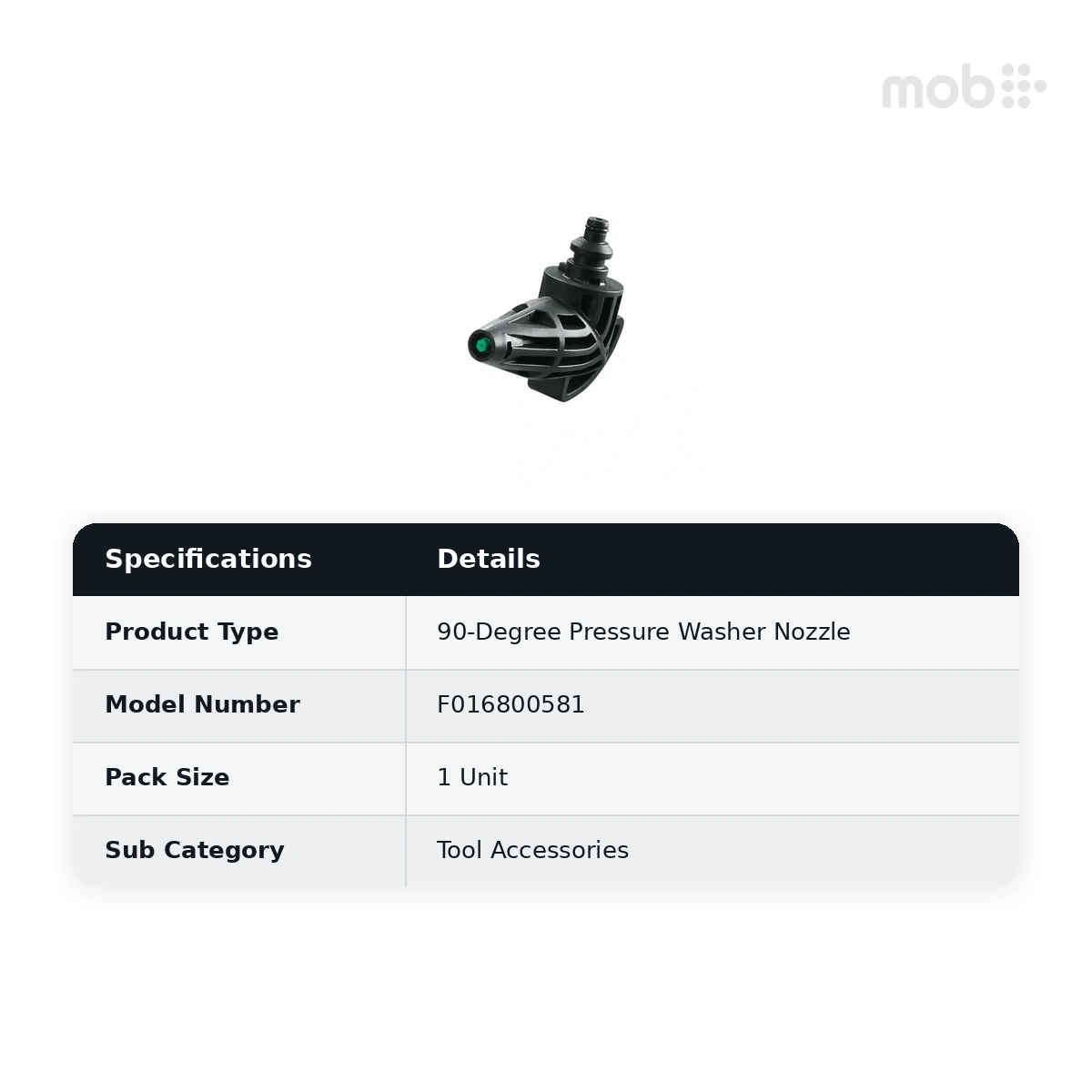 Bosch Home and Garden 90-Degree Pressure Washer Nozzle, F016800581 - image 2