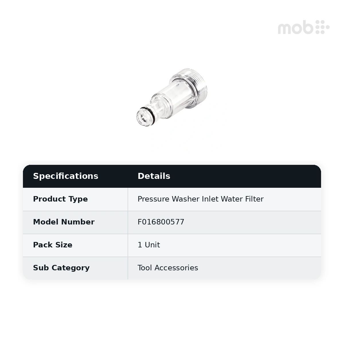 Bosch Home and Garden Pressure Washer Inlet Water Filter, F016800577