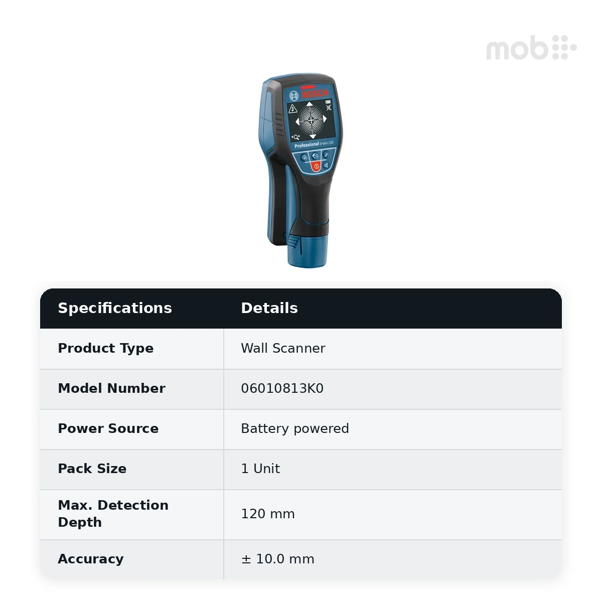 Bosch Professional D-tect 120 Wall Scanner, 06010813K0 - image 2