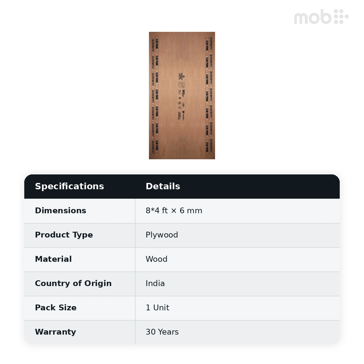 Century Club Prime Plywood BWP Thickness: 6mm Size: 8x4 Feet 30 Years Warranty
 - image 2