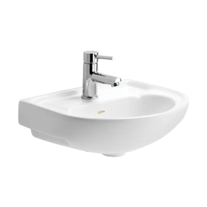 Cera Canon Wall-Hung Wash Basin - Basin Only, Snow White, 450 x 350 x 195 mm, Code: S2040102