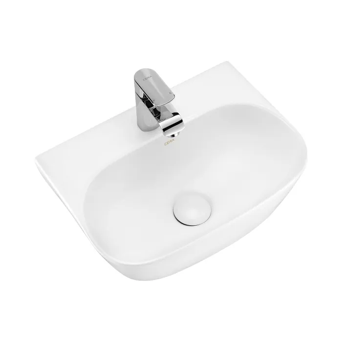 Cera Casy Wall-Hung Wash Basin - Basin Only, Snow White, 435 x 320 x 140 mm, Code: S2040208