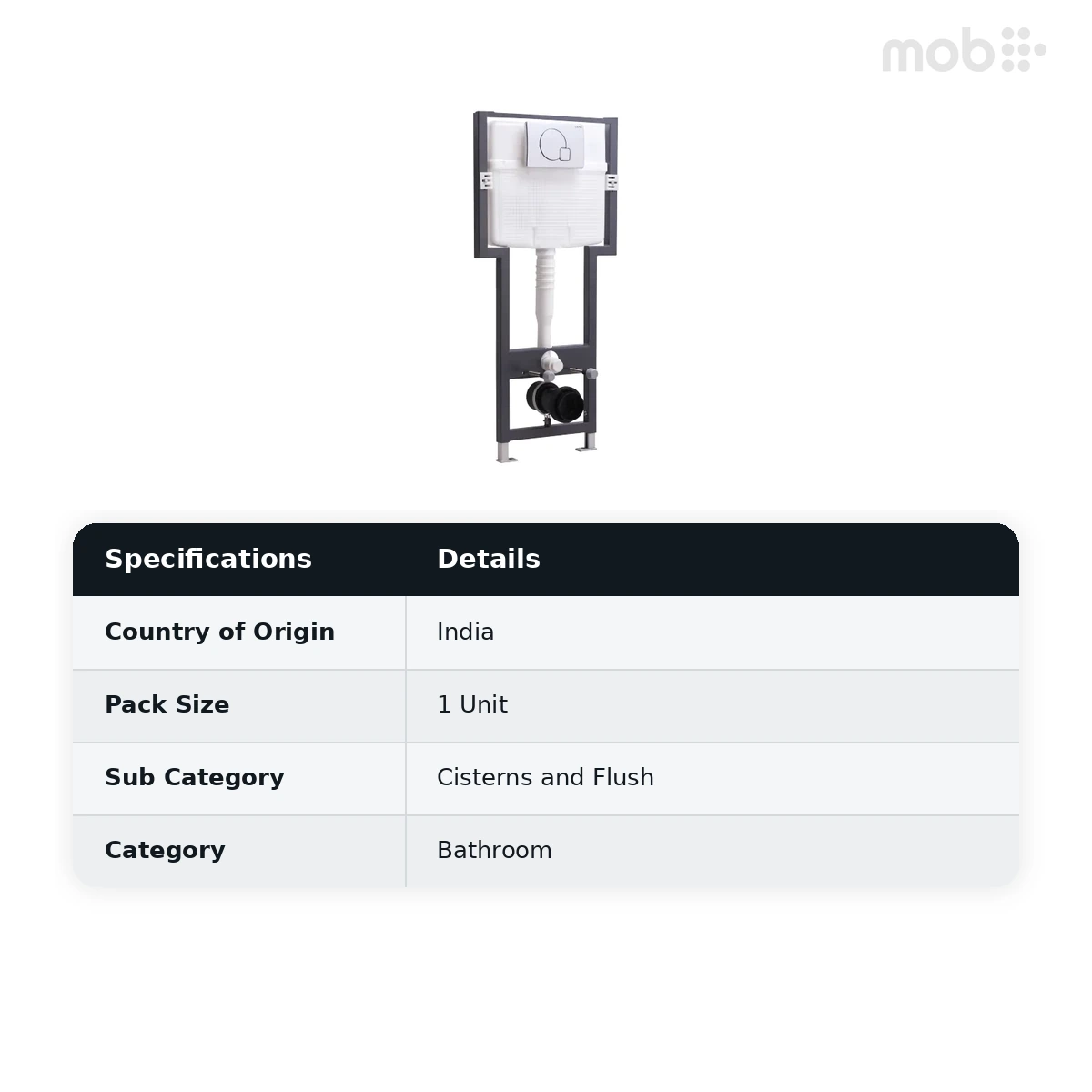 Cera Chevron Concealed Cistern Set with Full Frame (Without Knob) B1110111 - image 2