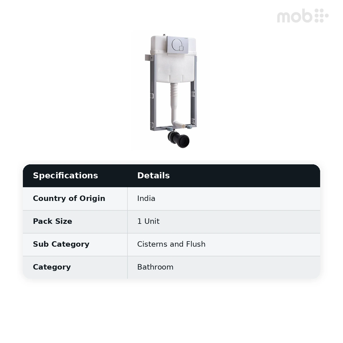 Cera Chevron Concealed Cistern Set with Half Frame (Without Knob) B1110113 - image 2