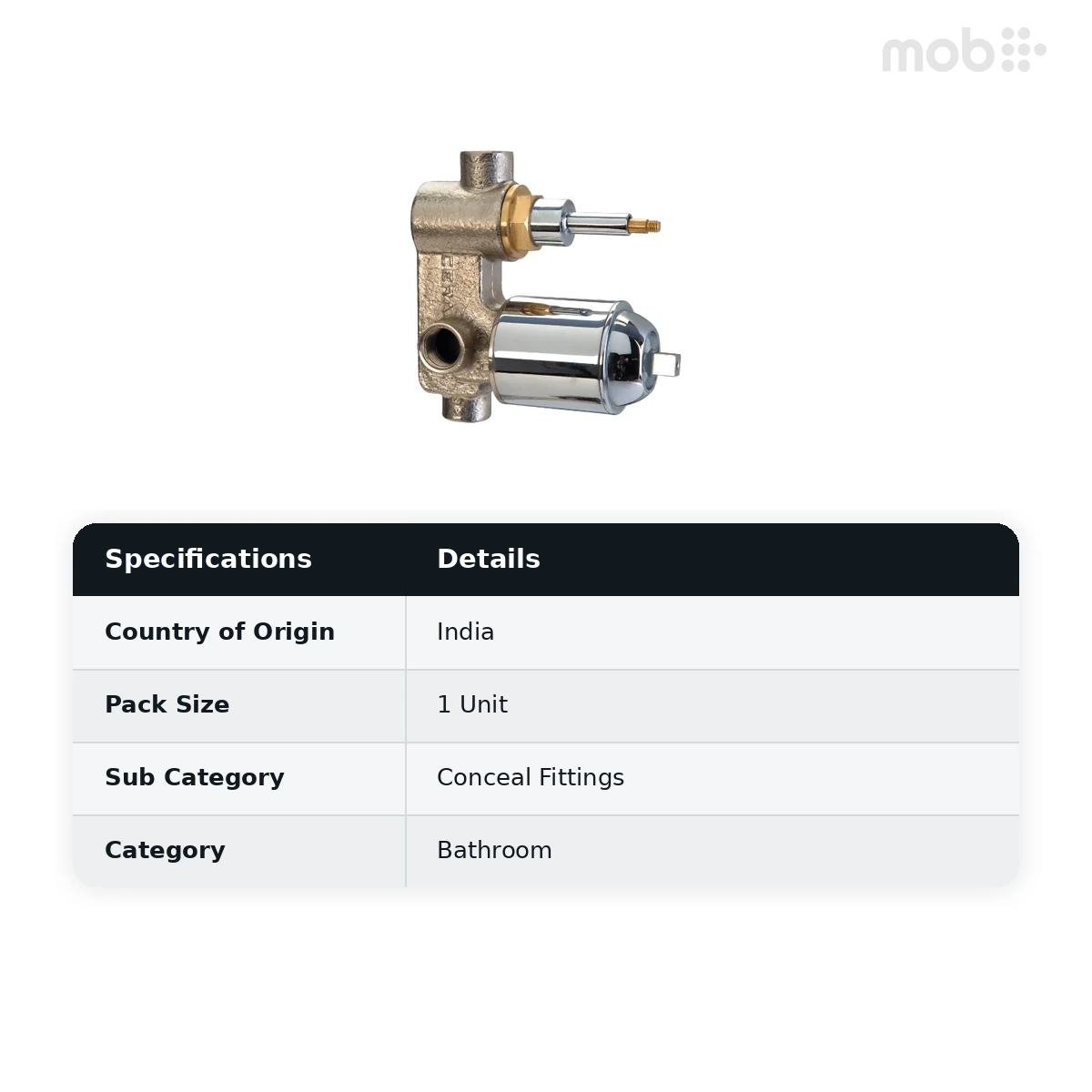 Cera Concealed part for high flow single lever diverter Cat No. : F4030101 - image 2