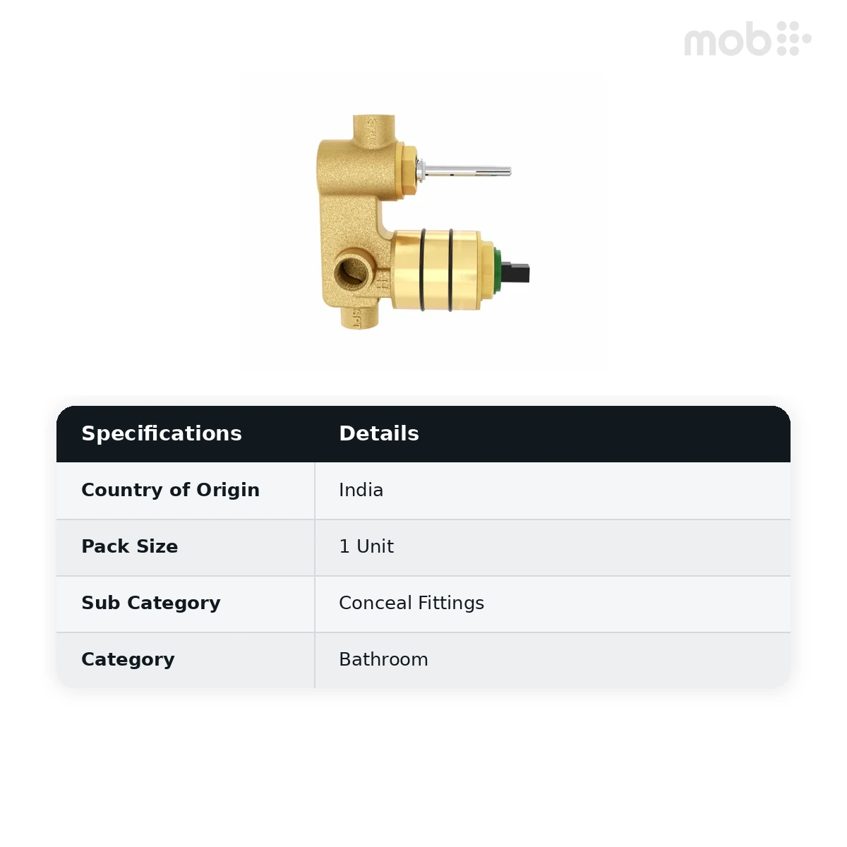 Cera Concealed part for high flow single lever diverter Cat No. : F4030301 - image 2