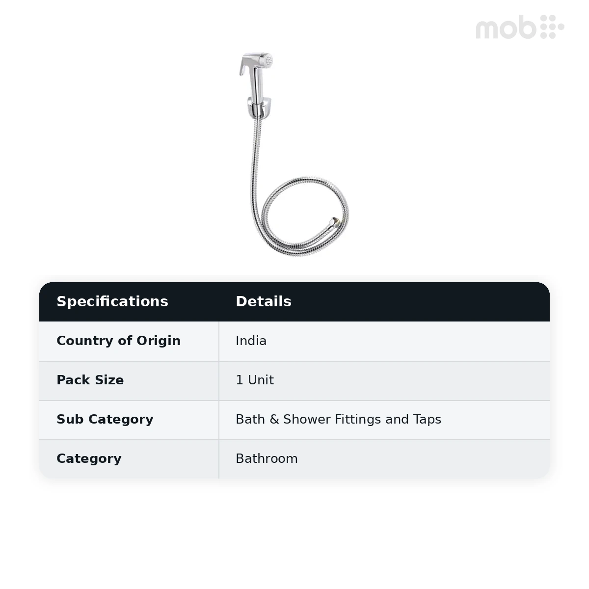 Cera Health Faucet ABS body with 1 meter SS braided connection pipe Cat No.: F8030105AB - image 2